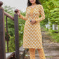 Designer Kurti Cotton Mustard Print Kurtis