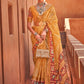 Classic Cotton Silk Mustard Foil Print Saree