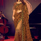 Trendy Saree Lycra Net Mustard Cut Dana Saree