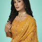 Salwar Suit Organza Mustard Diamond Salwar Kameez