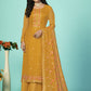 Salwar Suit Organza Mustard Diamond Salwar Kameez