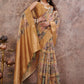 Designer Cotton Mustard Digital Print Saree