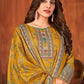 Salwar Suit Pashmina Mustard Diamond Salwar Kameez