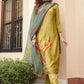 Salwar Suit Silk Viscose Mustard Digital Print Salwar Kameez