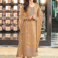 Pant Style Suit Jacquard Viscose Mustard Embroidered Salwar Kameez