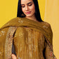 Salwar Suit Chiffon Mustard Embroidered Salwar Kameez