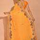 Trendy Saree Georgette Mustard Embroidered Saree