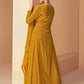 Palazzo Salwar Suit Georgette Mustard Embroidered Salwar Kameez