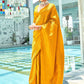 Contemporary Kanjivaram Silk Mustard Woven Saree