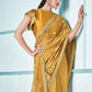 Designer Lycra Mustard Sequins Saree