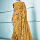 Designer Lycra Mustard Sequins Saree