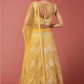 A Line Lehenga Net Mustard Embroidered Lehenga Choli