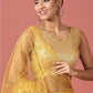 A Line Lehenga Net Mustard Embroidered Lehenga Choli