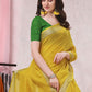 Contemporary Cotton Mustard Plain Saree