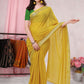 Contemporary Cotton Mustard Plain Saree