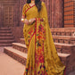 Trendy Saree Faux Crepe Mustard Print Saree
