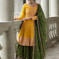 A Line Lehenga Georgette Mustard Embroidered Lehenga Choli