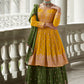 A Line Lehenga Georgette Mustard Embroidered Lehenga Choli