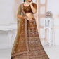 Readymade Lehenga Choli Net Mustard Embroidered Lehenga Choli