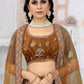 Readymade Lehenga Choli Net Mustard Embroidered Lehenga Choli