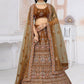 Readymade Lehenga Choli Net Mustard Embroidered Lehenga Choli