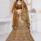 Lehenga Choli Net Mustard Embroidered Lehenga Choli