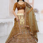 Lehenga Choli Net Mustard Embroidered Lehenga Choli