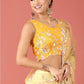 Lehenga Choli Net Mustard Embroidered Lehenga Choli