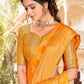 Contemporary Silk Mustard Patch Border Saree