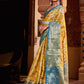 Contemporary Silk Tissue Mustard Weaving Saree