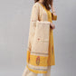 Straight Salwar Suit Cotton Mustard Strips Print Salwar Kameez