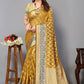 Classic Silk Mustard Jacquard Work Saree