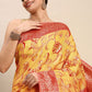 Classic Soft Cotton Mustard Weaving Saree