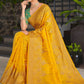 Classic Silk Mustard Patch Border Saree