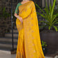 Classic Silk Mustard Patch Border Saree