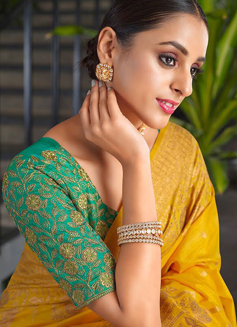 Classic Silk Mustard Patch Border Saree