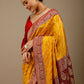 Classic Art Banarasi Silk Mustard Woven Saree