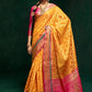 Trendy Saree Cotton Silk Mustard Patch Border Saree