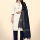 Salwar Suit Cotton Jacquard Blue Off White Embroidered Salwar Kameez