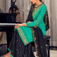 Floor Lenght Salwar Suit Georgette Satin Blue Turquoise Diamond Salwar Kameez