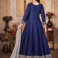 Salwar Suit Art Silk Blue Embroidered Salwar Kameez