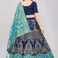 Lehenga Choli Banarasi Silk Jacquard Blue Jacquard Work Lehenga Choli