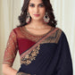 Trendy Saree Silk Blue Embroidered Saree