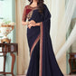 Trendy Saree Silk Blue Embroidered Saree