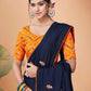Classic Silk Blue Embroidered Saree