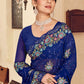 Trendy Saree Georgette Blue Embroidered Saree