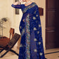 Trendy Saree Georgette Blue Embroidered Saree