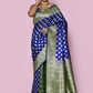 Trendy Saree Kanjivaram Silk Blue Weaving Saree