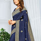 Trendy Saree Georgette Blue Embroidered Saree