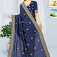 Trendy Saree Georgette Blue Embroidered Saree